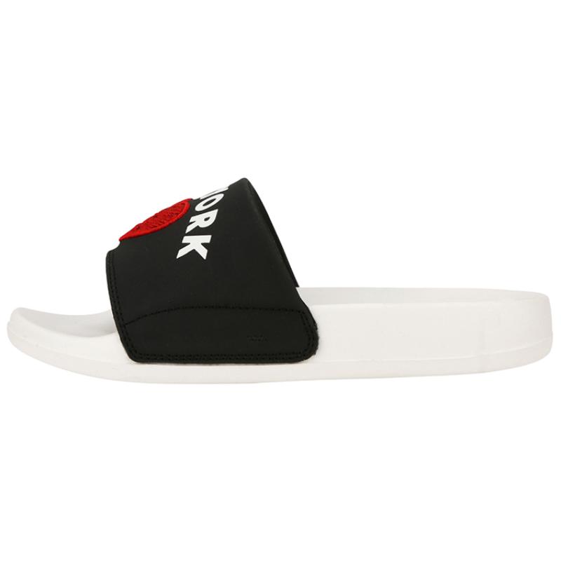 MLB Шлепанцы Резиновая подошва Устойчивые к запаху Шлепанцы-слайдеры Унисекс Черный Белый Кроссовки 32SHHH111-50L 36.5