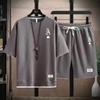 Modischer lässiger Herren-Sportanzug kurzärmeliges T-Shirt und Outdoor-Sommer-Sporthose zweiteiliges Set täglich lässig