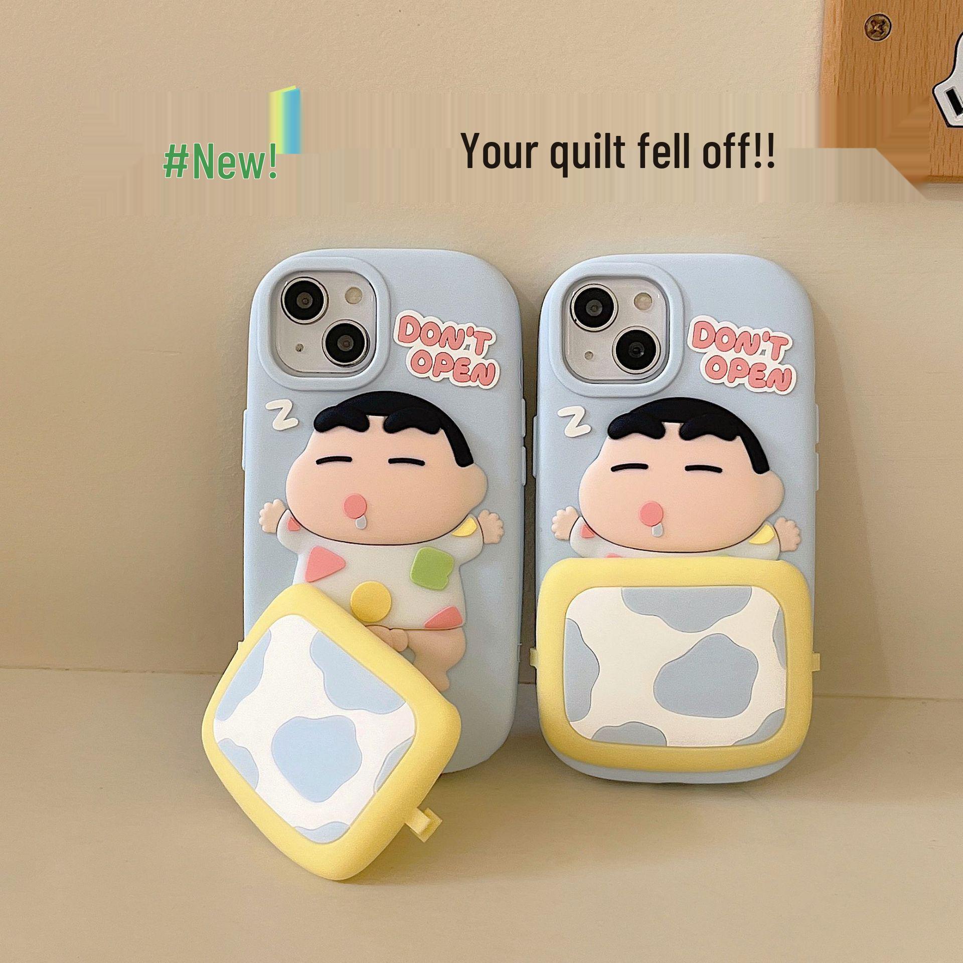 

Crayon Shin-chan 3D Cartoon iPhone Case - Drop-proof, Full Coverage, Soft Silicone for Women 13/14/15