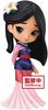 Q Posket Disney Characters Mulan Glitter Line Mulan Regular Color Disney Figure Anime Prize Banpresto Goods Strap Birthday Model Toy