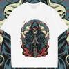Death Round Collar Tee Oversized Loose Tops Retro Harajuku Rap Style Shirt Graphic Cotton T Shirt Causal Unisex T-shirt Custom