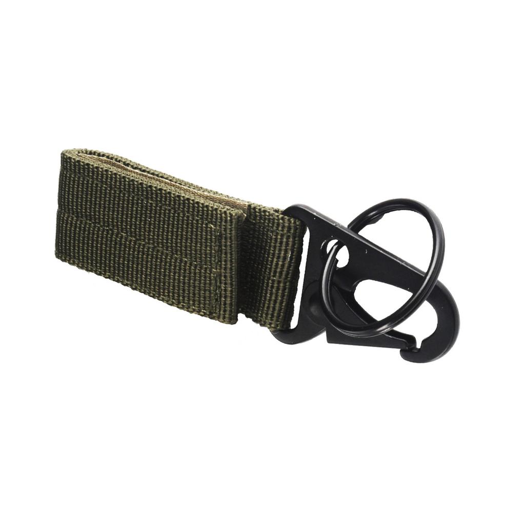Taktischer Schlüsselanhänger Gürtelhalter Nylon Gurtband Schnalle Karabiner Molle Gürtelclip Schlüsselschnalle Geeignet für Outdoor-Sportarten