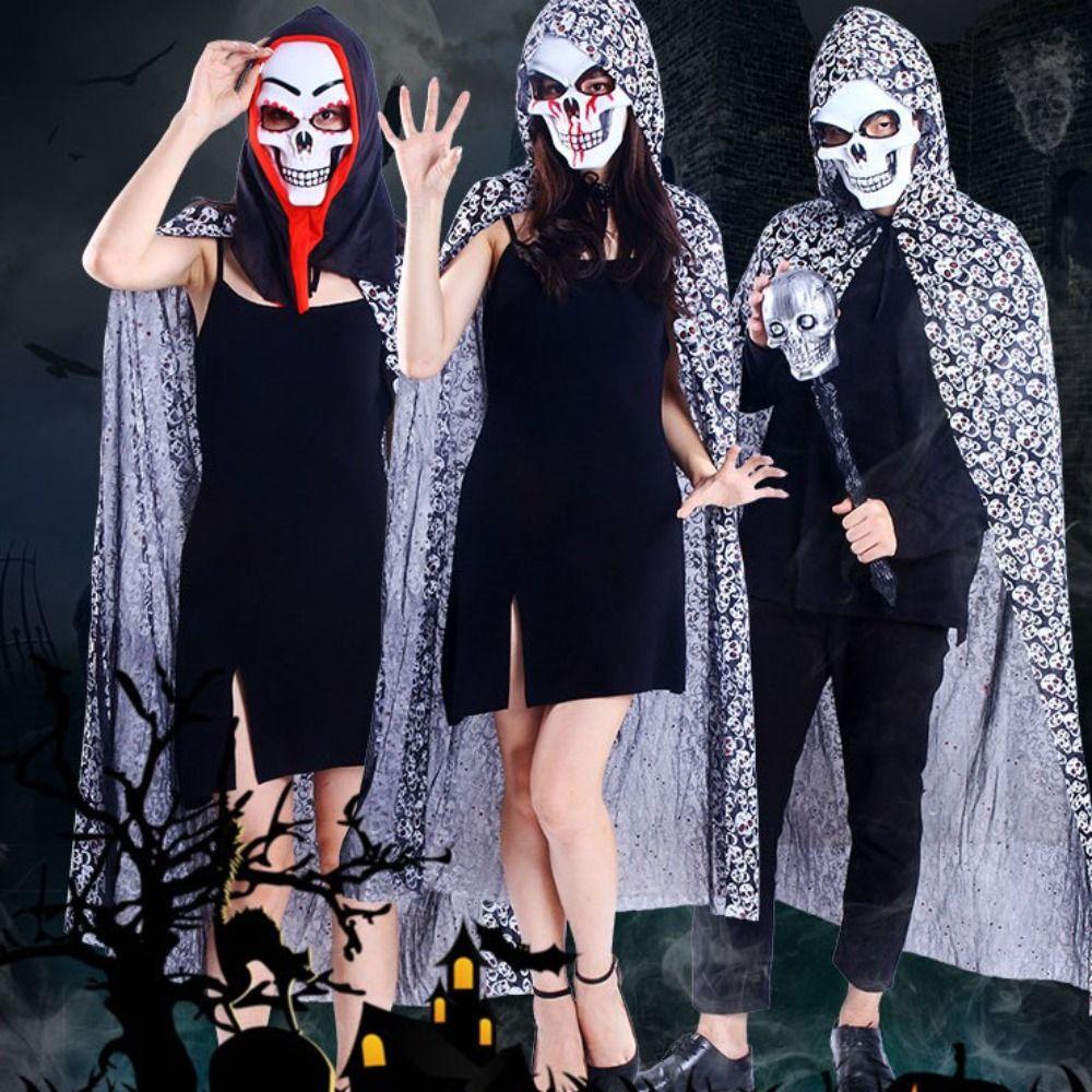 Spooky Halloween Skull Mask Dress Up Full Face Mask Toy Skeleton Ghost Festival Mask  Women