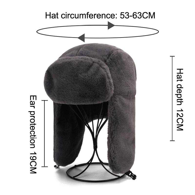 Winter Warm Ear Protector Head Cap For Men Women Outdoor Thick Windproof Warm Cycling Cap Retro Pilot Locomotive Warm Cap