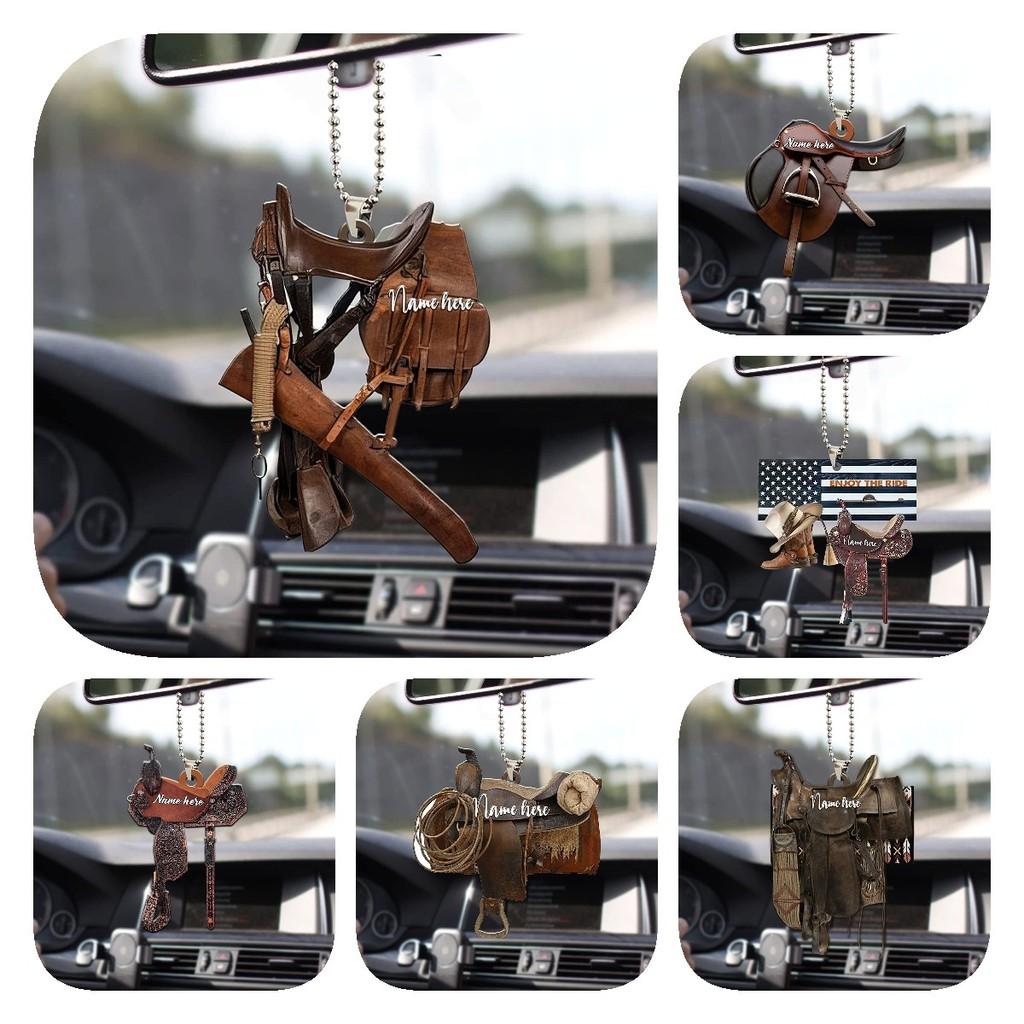 Cowboy Hoodie Saddle Boot Car Rearview Mirror Accessories Car Gift Hangings