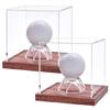 Elegant Baseball Display Box with Wood Base Portables Baseball Display Case for Easy Showcasing