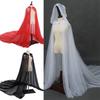 Ghost Cosplay Bride Adult Hooded Cape Cloak Gauze Material Women White Red Black