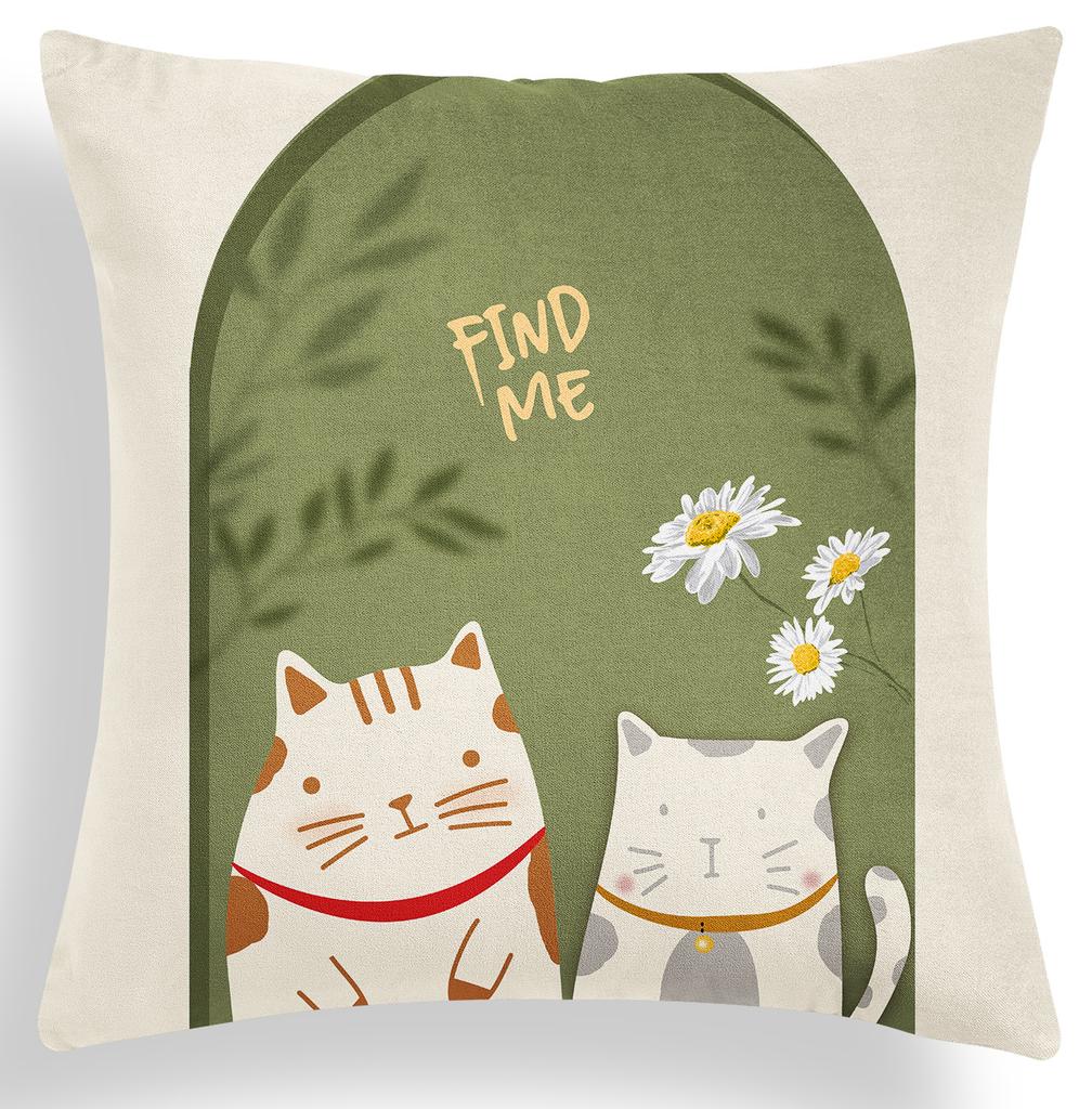 Nordic Geometric Green Pillow Cover Summer Plant Sofa Pillow Cover Cushion Cover Premium Durable Quality Useful