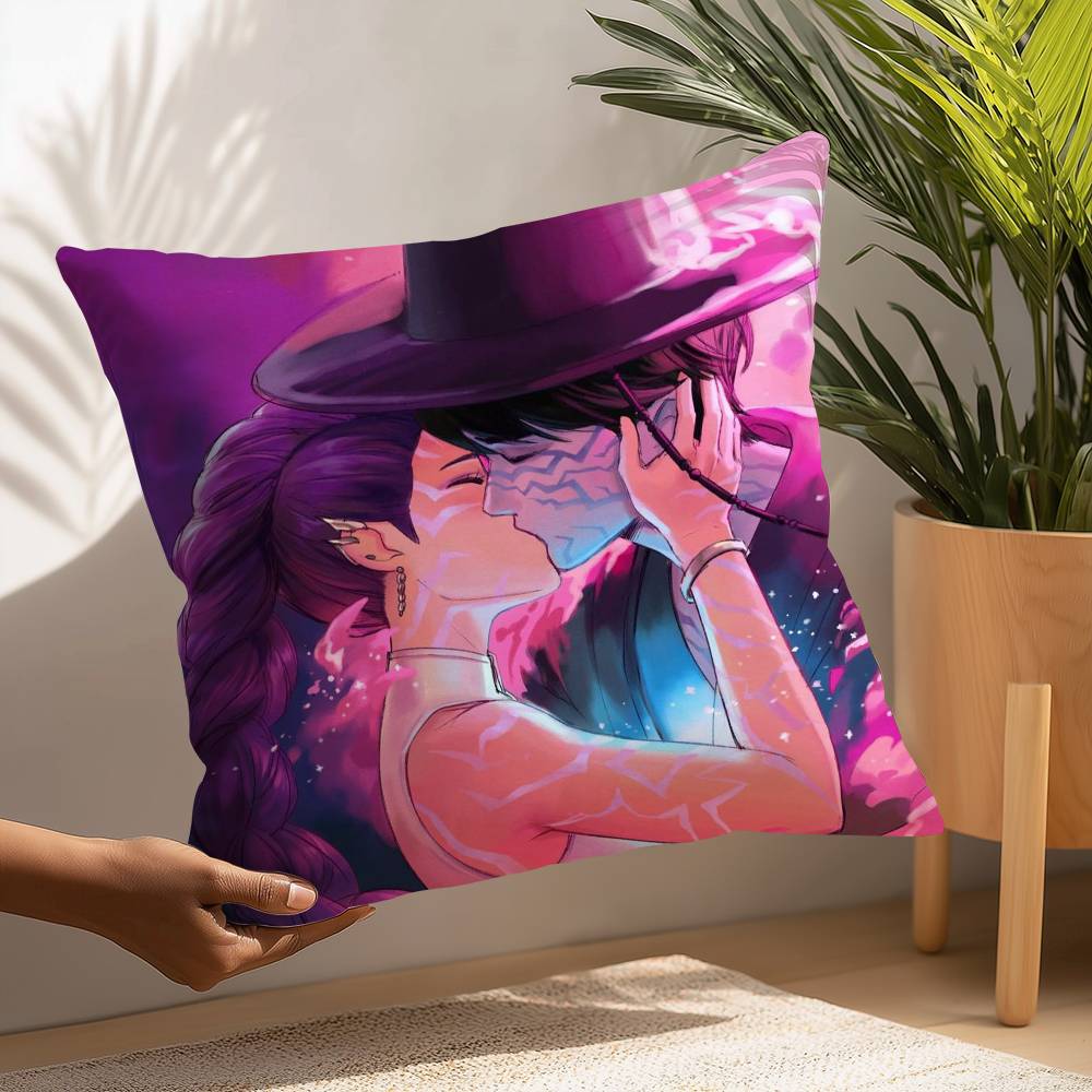 K-kpop D-Demon H-Hunters Pillow Case Plush Fabric Soft  Pillowcase Double Sided Print Cushion Cover Household Gifts