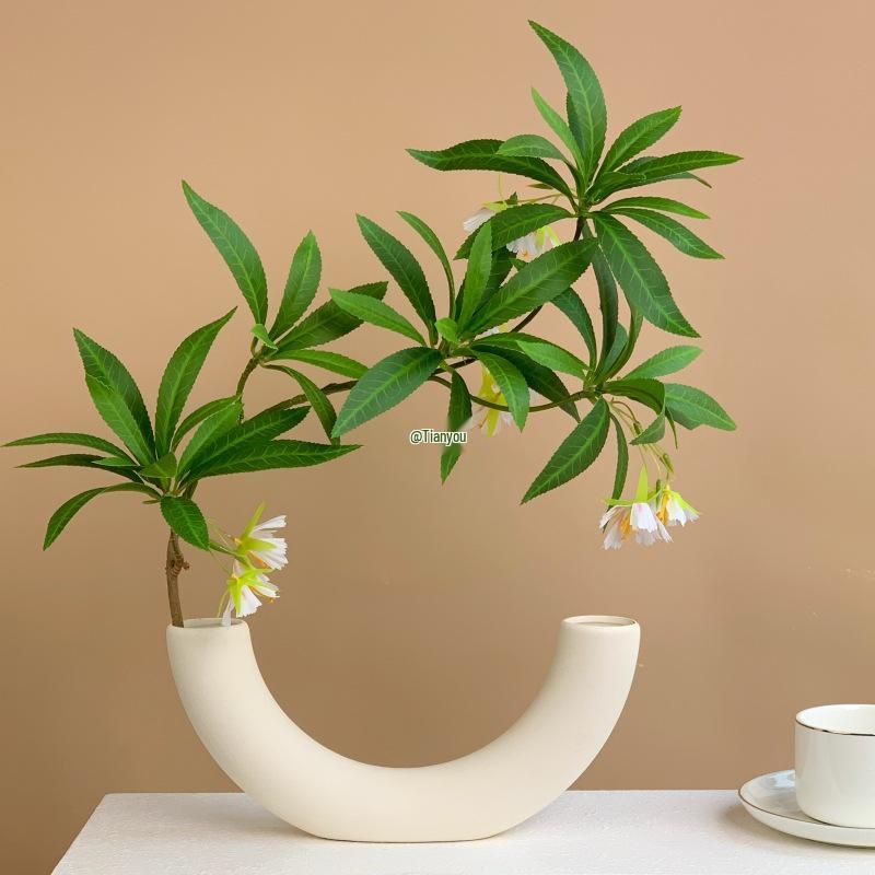 Lifelike Artificial Flower Arrangement with Greenery Potted for Indoor Décor