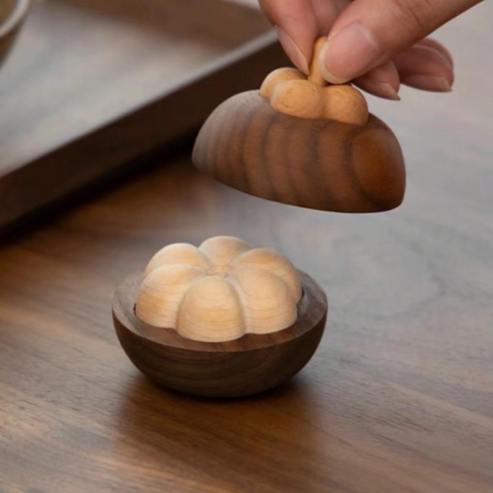 Portable Wooden Essential Oil Diffuser Solid Wood Wood Fragrant Wood Diffuser Exquisite Mountain Bamboo Shape Aroma Diffuser