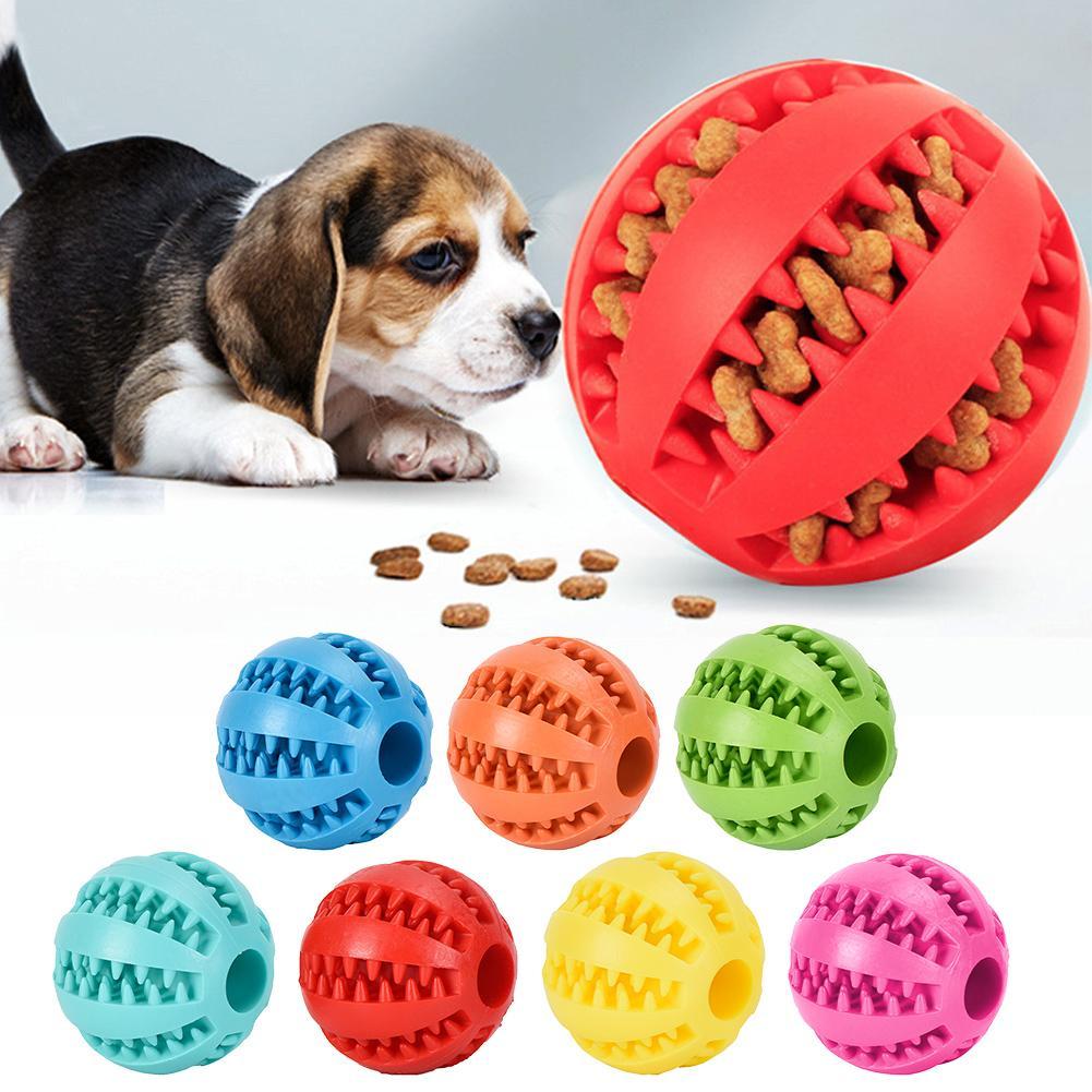 NEW Dog Ball Toys For Small Dogs Interactive Elasticity Puppy Chew Toy Tooth Cleaning Rubber Food Ball Toy Pet Stuff Accessories