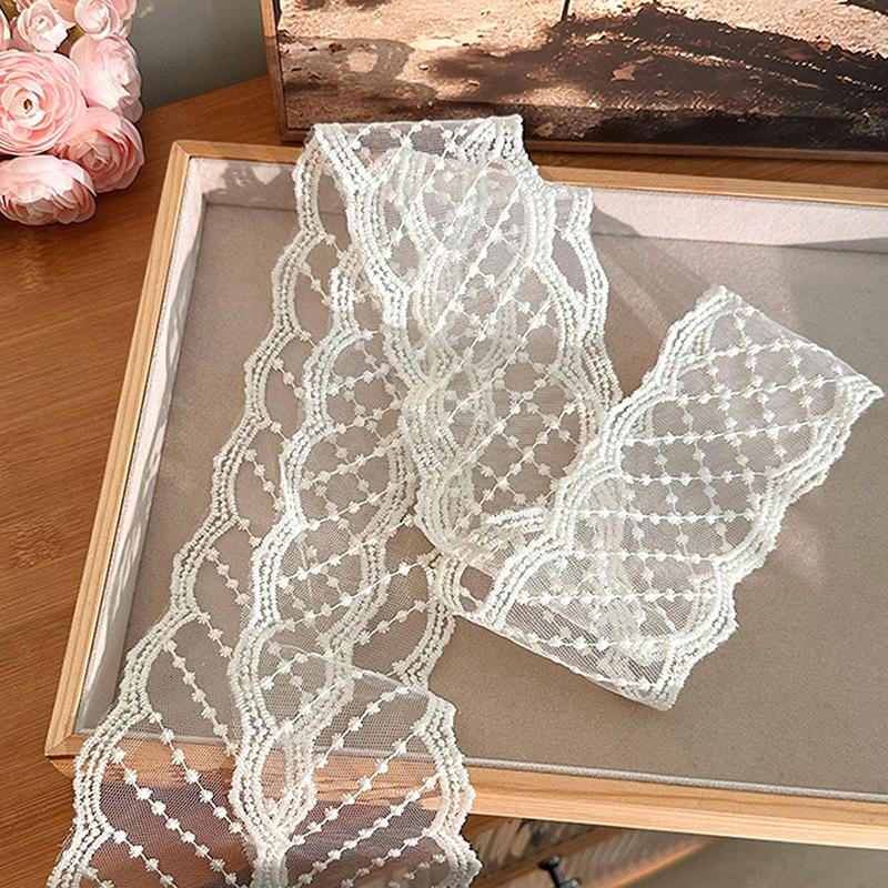 1Pcs New Lace Ribbon Hair Scarf Braids Headband Hair Accessories Loral Embroidered Bag Long Neck Scarves Mountaineering Scarf