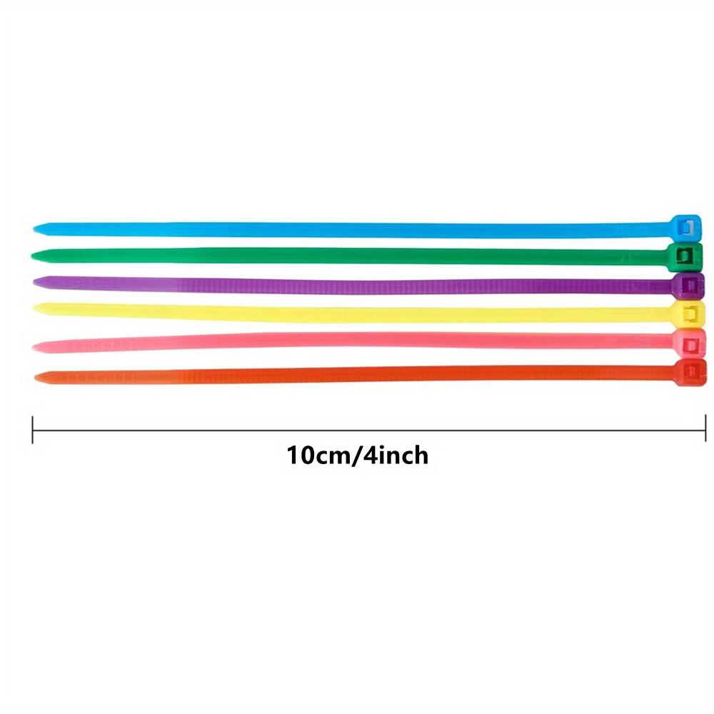 500/300/100pcs Colorful 4-Inch Nylon Zip Ties Ideal for Securing Cables Perfect for Use In Homes Gardens Garages And Workshops