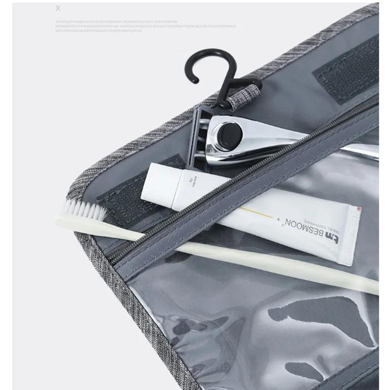 Oxford Fabric Men Business Portable Storage Bag Toiletries Organizer Women Cosmetic Bag Waterproof Hanging Travel Wash Pouch