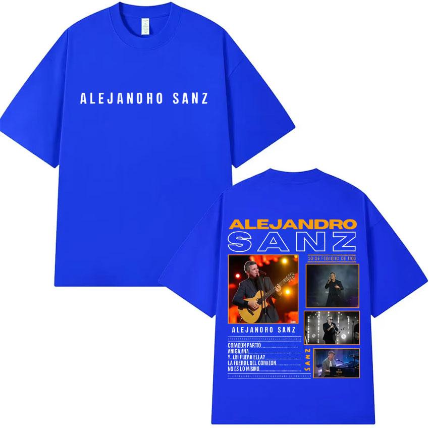 Singer Alejandro Sanz Graphic Fashion Tshrit Summer Harajuku T Shirt Gothic Mens Cotton Tshirt Casual Oversized Tees Fans Gift