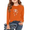 Girls Long Sleeve Halloween Day T Shirts Kids Fall Tops Crewneck Basic Tees 2-11Y