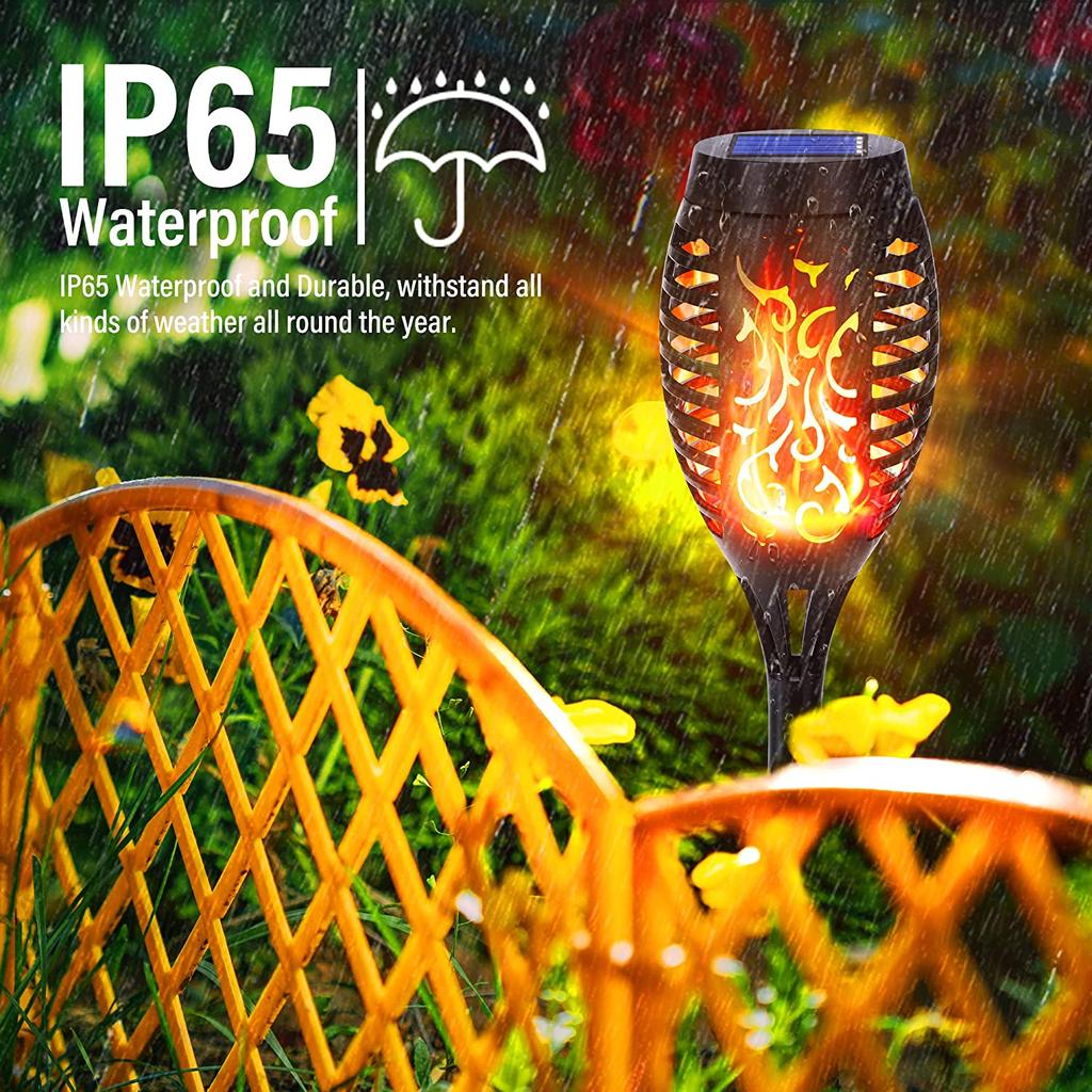1/2/4/6/8/10Pcs Solar Flame Torch Lights Flickering Light Waterproof Garden Decoration Outdoor Lawn Path Yard Patio Floor Lamps