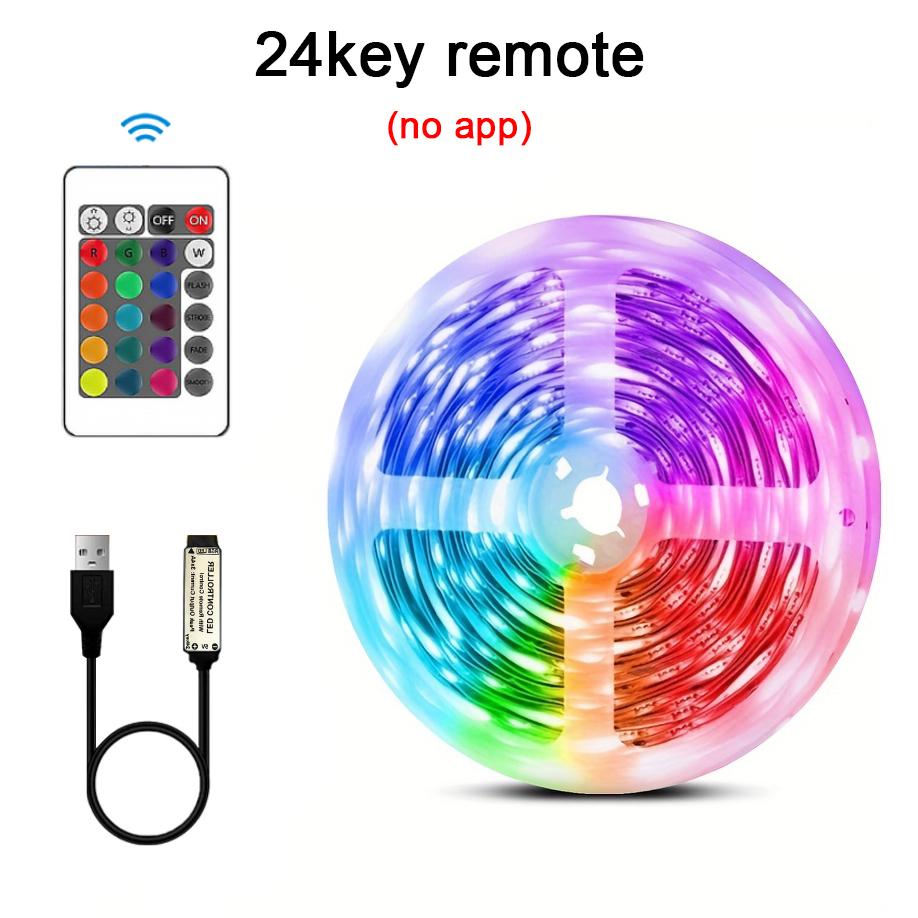 

5050 RGB светодиодные ленты Bluetooth APP управление с 44 клавишами дистанционного управления синхронизацией музыки Luces светодиодная лента для домашнего декора подсветка телевизора 1m