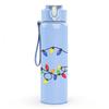1PC Christmas Light String Colorful Print 750ml Color Plastic Sports Water Bottle Leakproof Flip Straw Lid Suitable for Sports Office Home Use