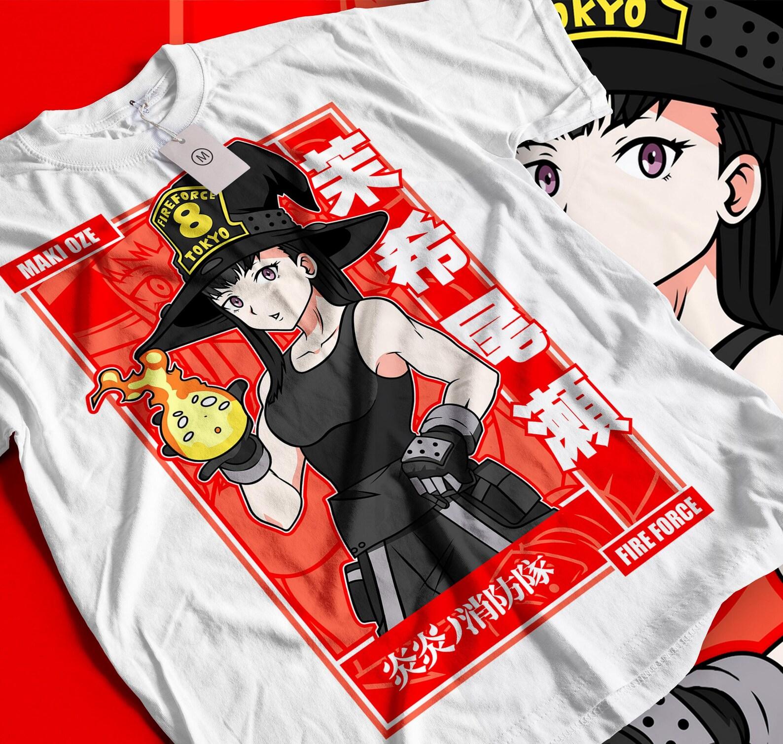 Shinra Anime Unisex T-shirt, Fire Force Anime Manga Shirt, Anime Shirt, Anime Lover Shirt, Graphic Anime Tee, Manga Shirt, Japanese Shirt L