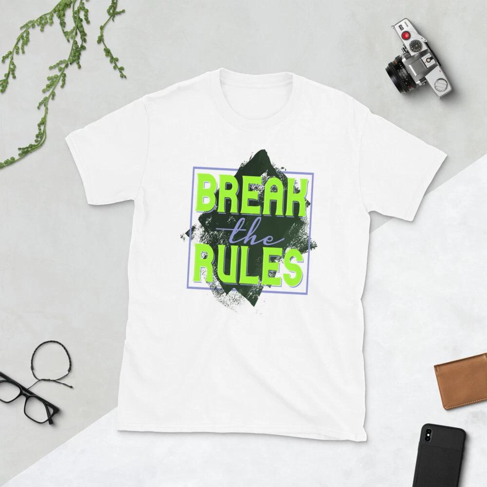 BREAK THE RULES AWESOME GRAPHIC Short-Sleeve Unisex T-Shirt M
