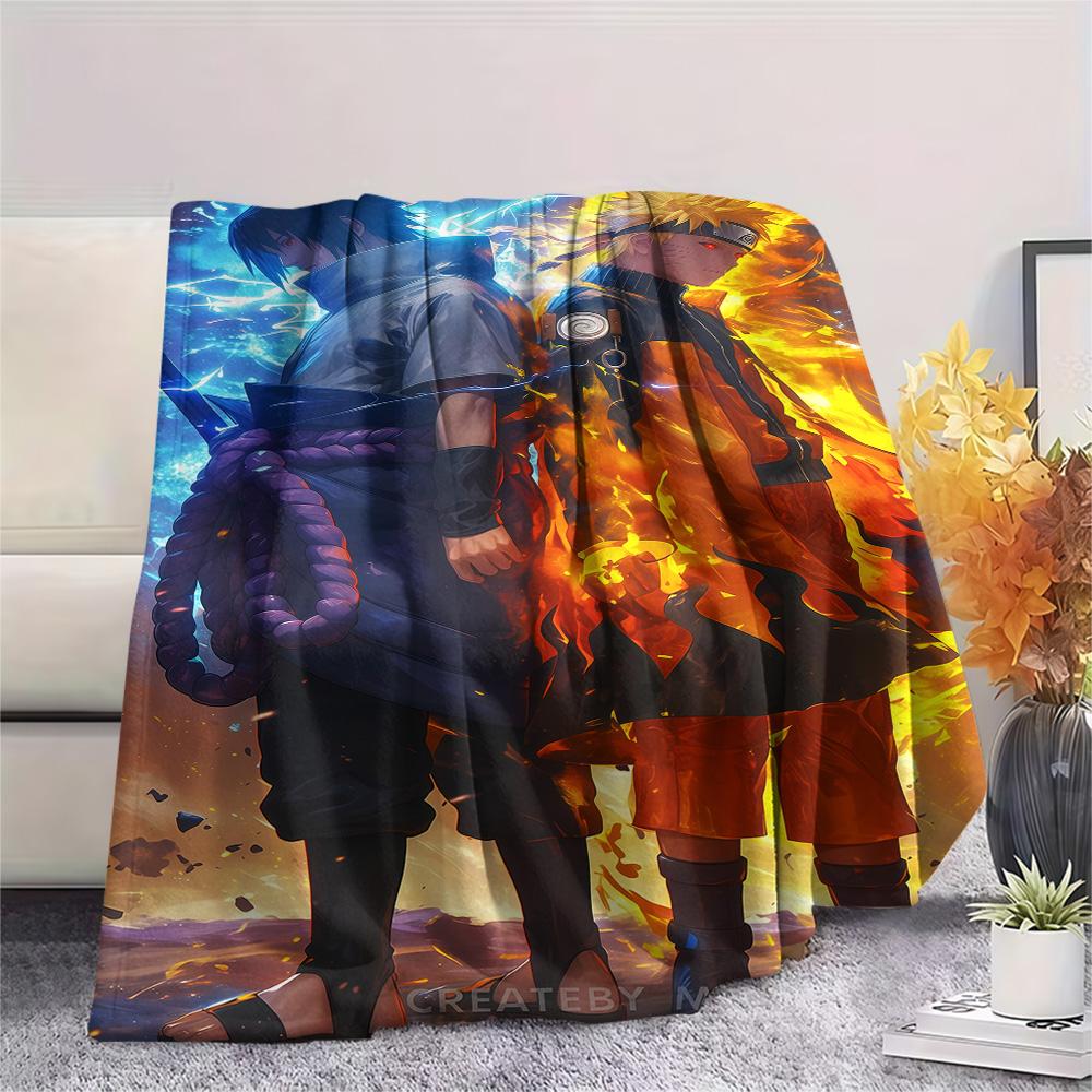 1PC Naruto Patterned Flannel Blanket Suitable For All Seasons For Home Decor Warmth And Comfort Gifts Holiday Present