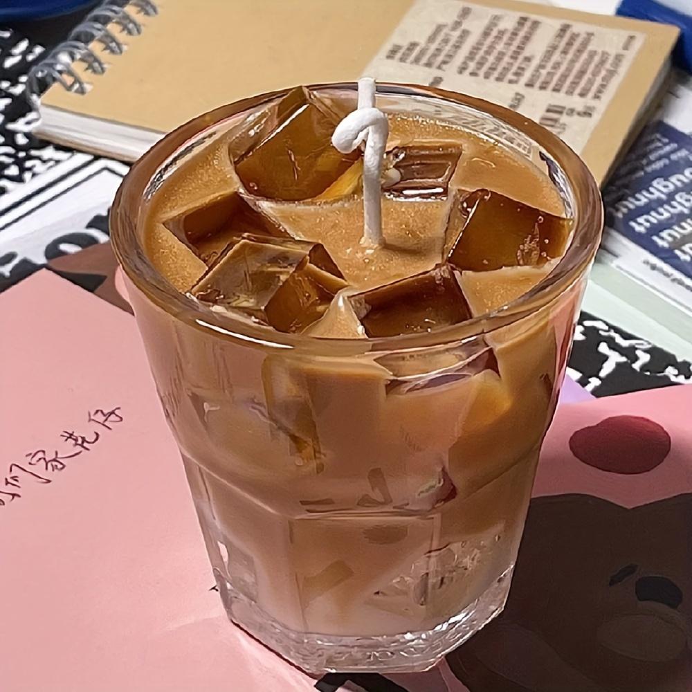 

Ароматическая свеча со льдом и кофе, изготовленная вручную, ароматическая свеча на одну чашку, подарок на день рождения своими руками, подарочная коробка в домашнем стиле, необходимая для ароматизации помещения