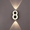 Minimalist Styling Nordic Modern LED Wall Light Simple Geometric Structure Waterproof House Number Plaque Lamp