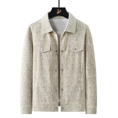 Spring and Autumn High-end Jacket Men's Loose and All-Match Trendy Jacket Lapel Jacket Men's Top Jacket