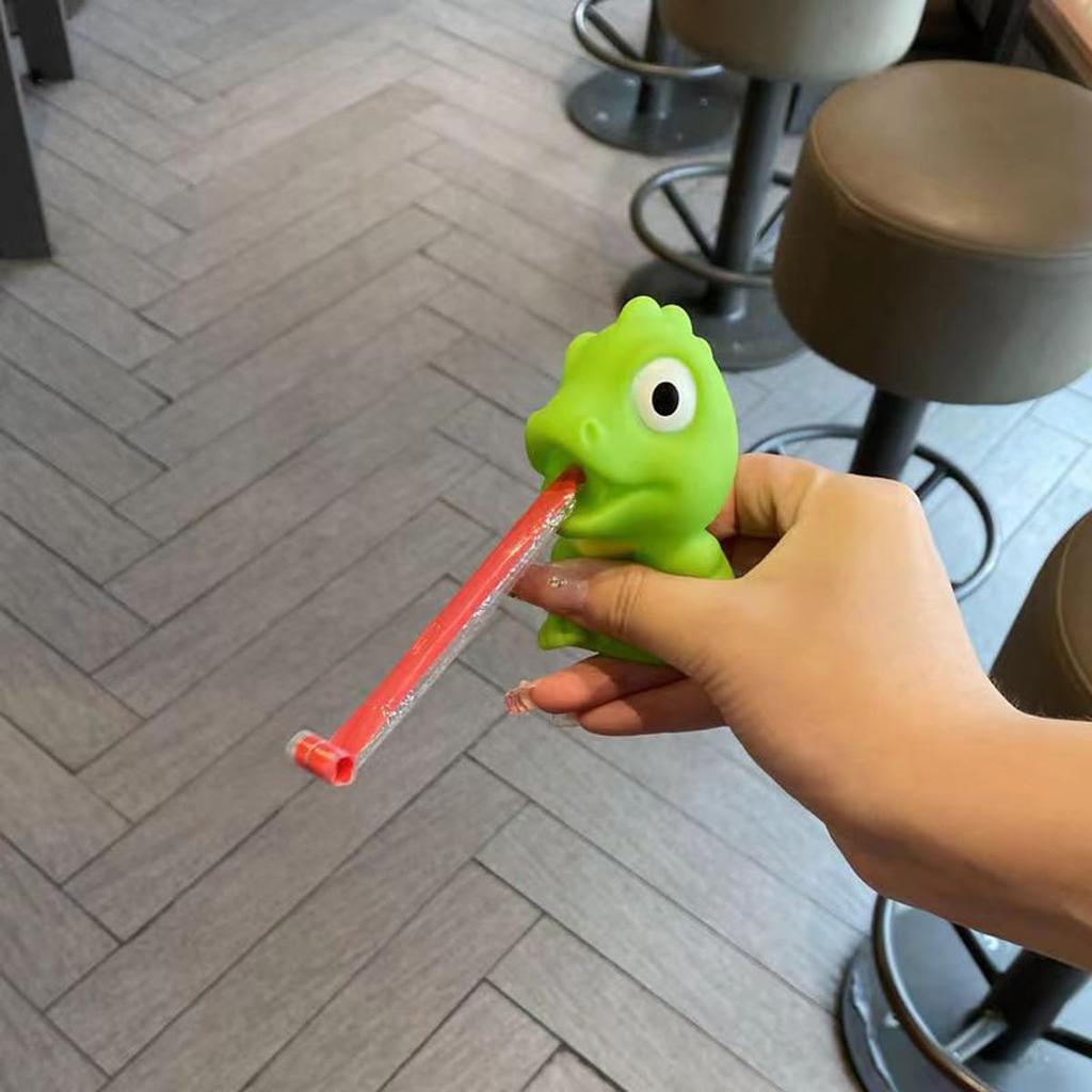 2pcs Stress Frog Toys Tongue Sticking Out Novelty Relief Squeeze Dinosaur Toy Sensory Toy Gift for Kids Adult Party Favor Easter