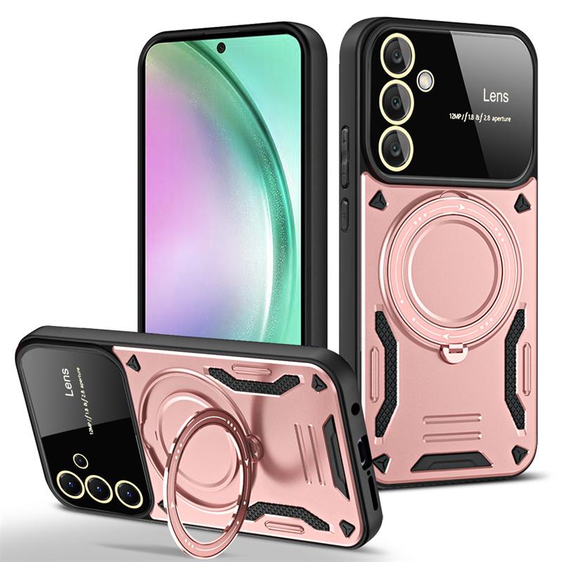 For Samsung Galaxy A55 A35 A15 A25 5G Case Car Magnetic Holder Armor Back Cover for Sumsung A  15 25 35 55 5G Phone Cases Fundas