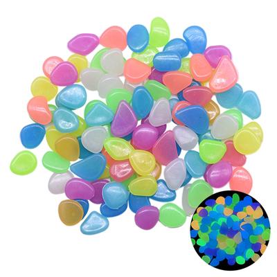 50pcs Outdoor Luminous Stones Garden Decor Glow In Dark Decorative Pebbles Fish Tank Decoration Pebble Rocks Aquarium