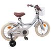 Bicicleta Infantil 16 Polegadas para Idades 4 6 Cinza Claro