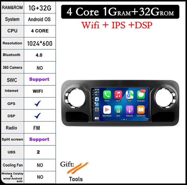 

Android Auto Carplay для Mercedes Benz SprinterSpinway W907 2018-2021 Автомобильное радио GPS-навигацияМультимедийный видеоплеер Инструменты