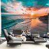 Sunset Coast Tapestry Soft Wall Art Background  Living Room Bedroom  Modern Home Decor