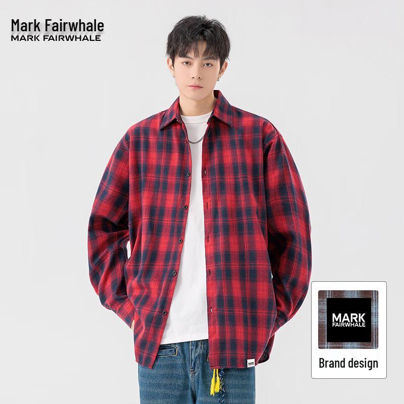 

Mark Fairwhale American Retro Plaid Long Sleeve Shirt L