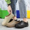 EVA Solid Slippers Men's Women's  Chef Shoes Comfortable Non-slip Work Shoes Waterproof Open-toed Shoes Plus Velvet