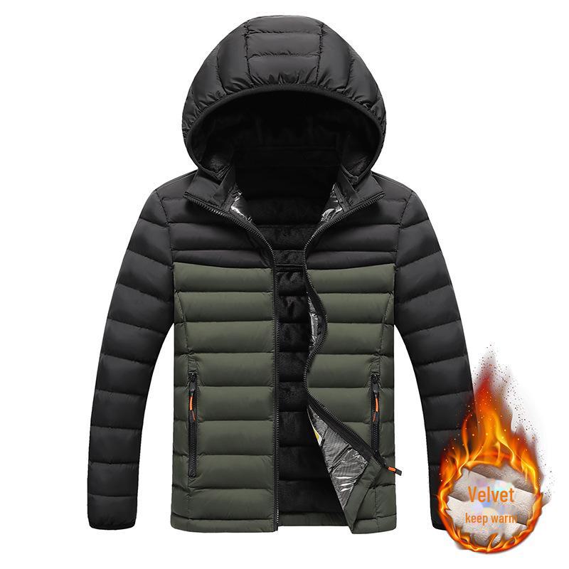 

Мужское зимнее приталенное хлопковое пальто 2024 года со съемным капюшоном — повседневный тренд в корейском стиле с ребристым дизайном 14