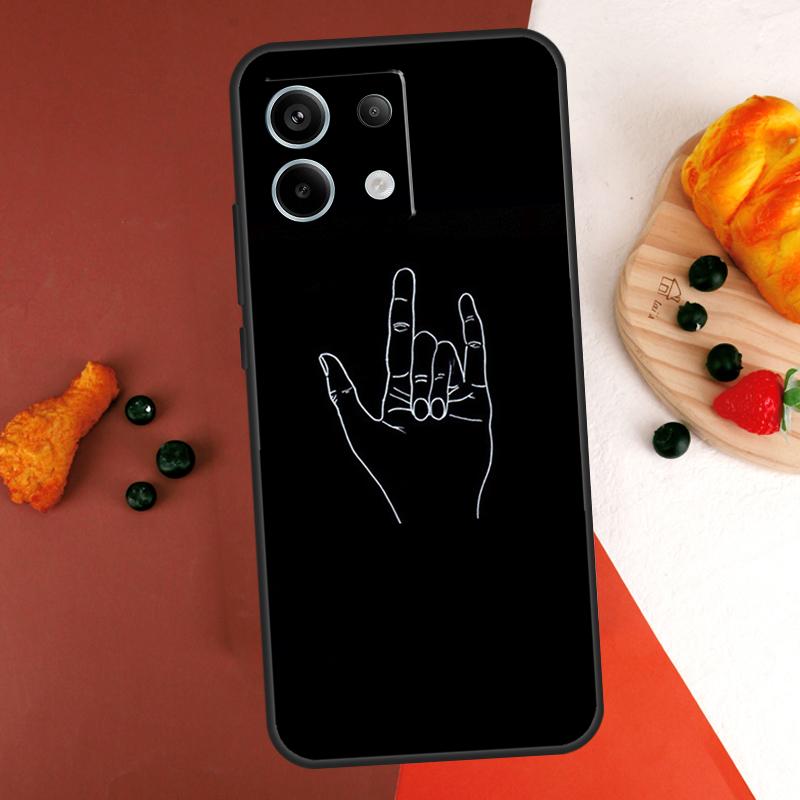 Rock Roll Skull Case For Xiaomi Redmi Note 14 13 Pro 9 10 11 12 Pro 10S 11S 12S Redmi 13C 10C 12C 14C Coque