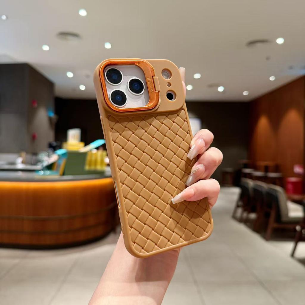 17 Applicable iPhone16 Pro Lens Holder Braided 15 Mobile Phone Case 14 Apple 13pm Protective Case 12/11