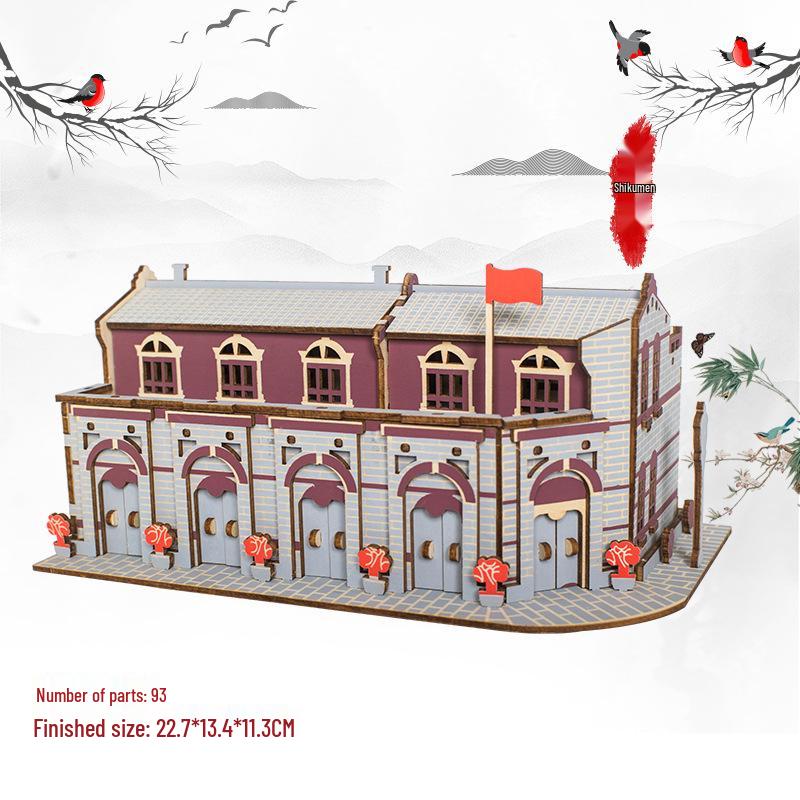 Chinese-Style 3D DIY Wooden Villa Model Kit