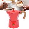 Italian Coffee Maker Aluminum Dual Valve 2 Cup 3D Stovetop Coffee Maker Pot for Cuban Cafe Brewing Home Camping