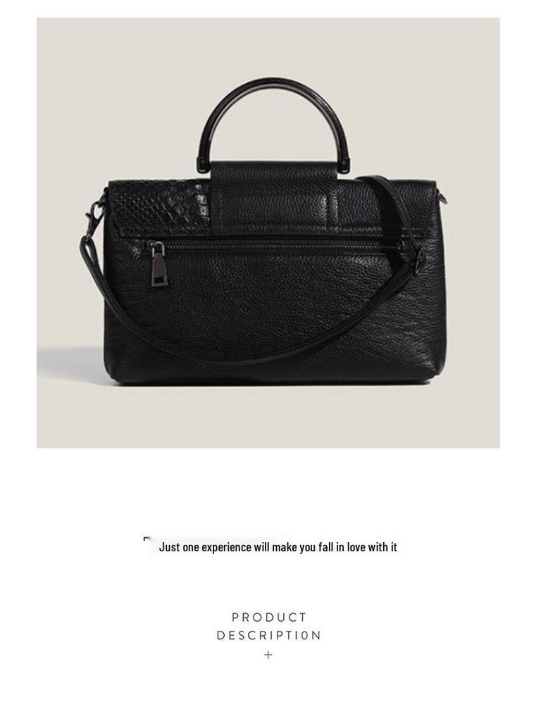 Bolso de Mano Retro de Piel de Cocodrilo Nueva Tendencia: Bolso de mano de moda de gran capacidad para damas