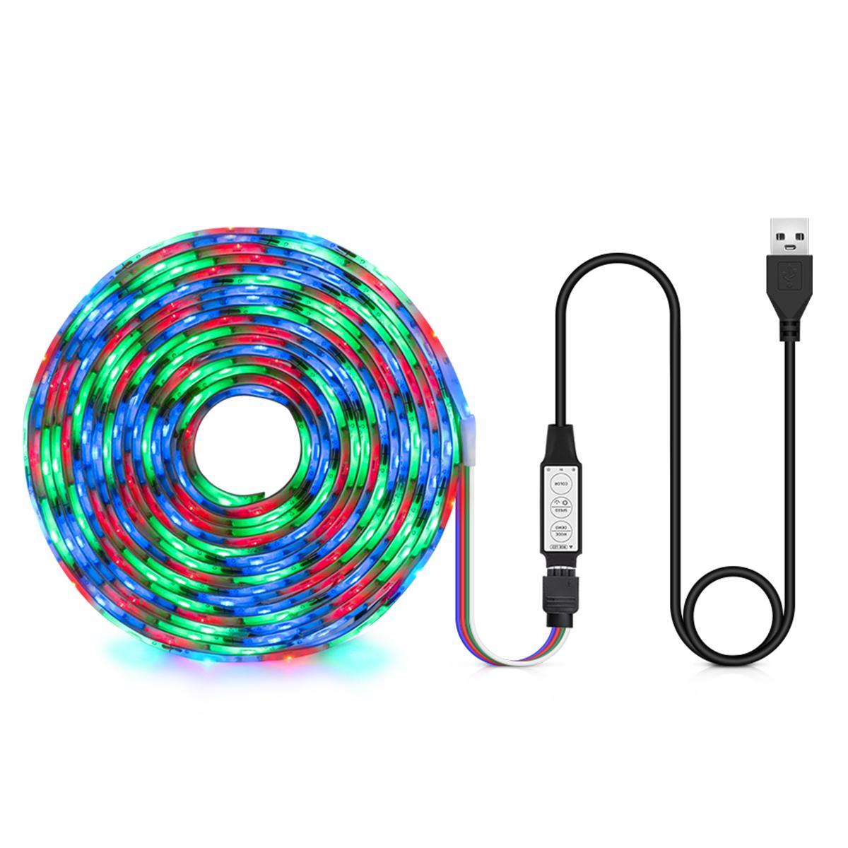 

Водонепроницаемый USB 5V светодиодный ночник RGB светодиодная лента лампа 2835 диодная лента для игровой комнаты ТВ компьютер ПК монитор подсветка украшение 1M