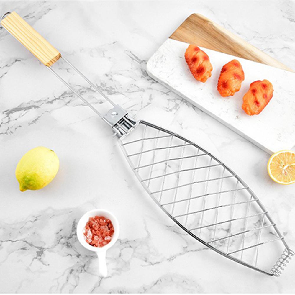 Fish Grilling Basket for Grill Ideal for BBQ, Camping, Charcoal and Gas Grills