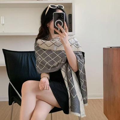 New Xiaoxiang Wool Blend Classic Light Luxury Letter Shawl Scarf Scarf