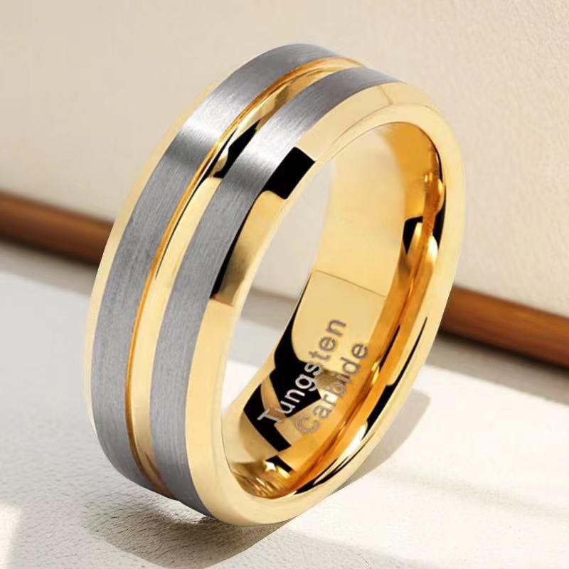 

Чоловіча високоякісна модна каблучка з титанової сталі - Не тьмяніє, Нішевий дизайн Size 8
