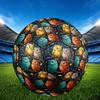 1pc Night Owls Theme Soccer Ball Football, Size 5, Lightweight PVC, Outdoor Training Soccer Ball,Gift c6583