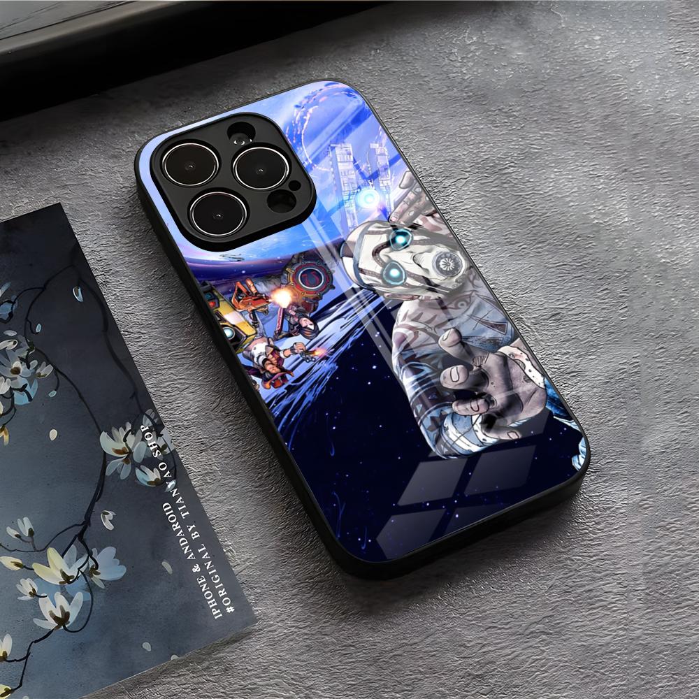 Game B-B-BORDERLANDS-S Phone Case For IPhone 17 Air 16 E Pro Max 15 14 13 Mini 12 Pro 11 Max Plus Black Glass Cover iPhone 16